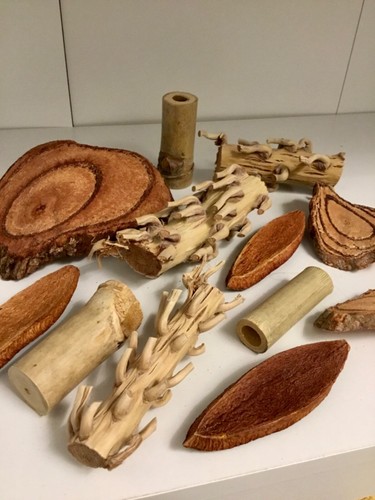 12 pc Wood Dried Decor Wreaths Floral Crafts
