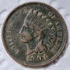 1901 Indian Head Cent 1c Higher Grade AU Details #91864