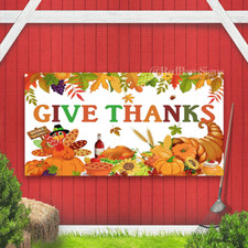 Thanksgiving Backdrop Give Thanks Backdrop Fall Backdrop Thanksgiving Decoration