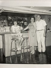 1950’s Bar Walkers De Lux Sign Family Dog Bar Stools Black White