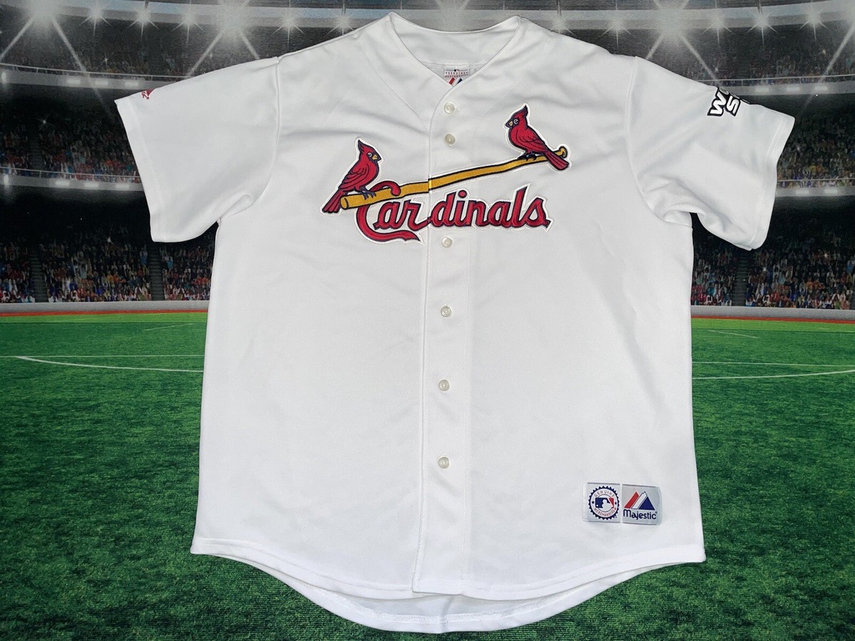 St Louis Cardinals Majestic 2004 World Series Jersey Sz XL