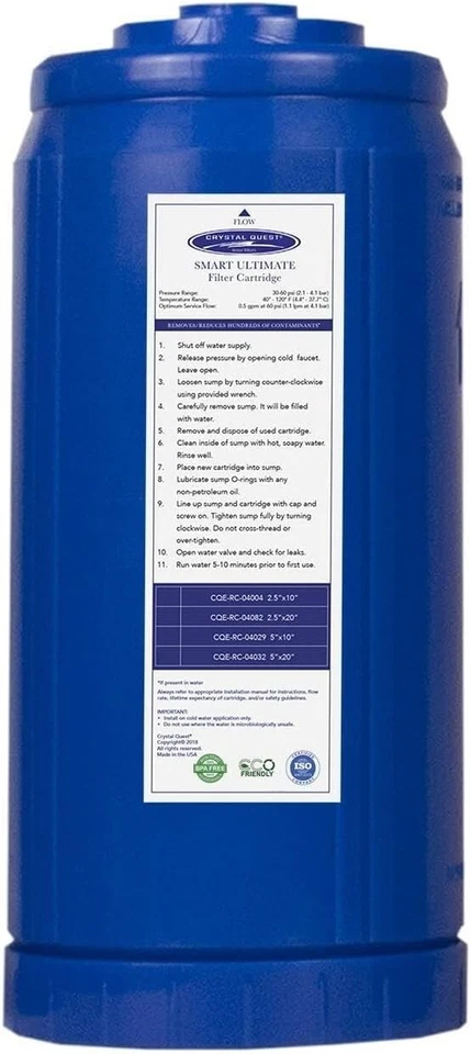 Filtro de repuesto Crystal Quest SMART | Cartucho SMART Ultra Foto 3 de 4