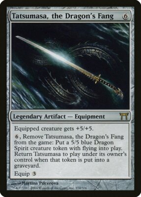 Tatsumasa the Dragon's Fang Champions of Kamigawa NM-M Rare MAGIC CARD ABUGames Tatsumasa the Dragon's Fang Champions of Kamigawa NM-M Rare MAGIC CARD ABUGames