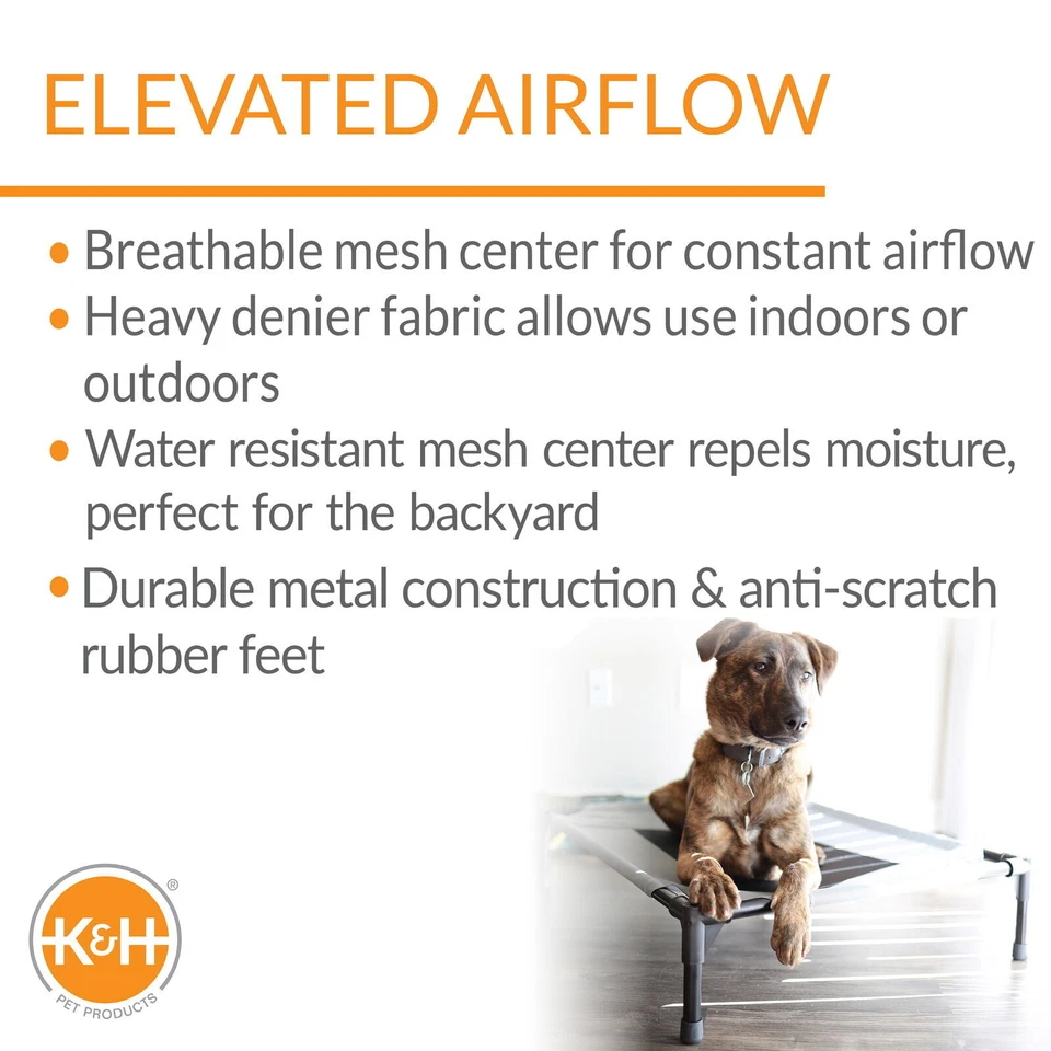 Cooling Pet Cot Elevated Pet Bed Raised Breathable Washable Indoor Outdoor M - Image 4 of 4