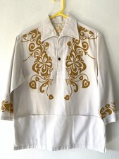 VINTAGE FLORAL POCKET SHIRT 60s 70s HIPPY fashion Men's Medium SHACKET VTG