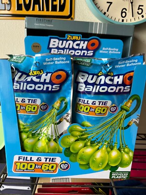 12 x ZURU Bunch O Balloons 100 Rapid-Fill Crazy Color Water