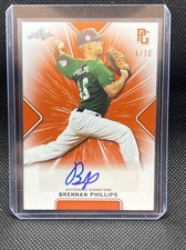 2021 LEAF PERFECT GAME ORANGE BRENNAN PHILLIPS PAPER RC AUTO # 4/30