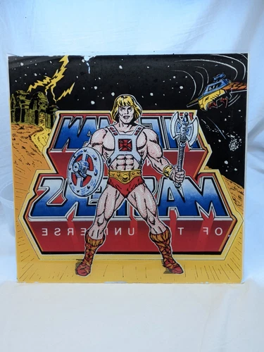 He-Man masters of the Universe Carnival Prize Mirror 1980s 12 x 12 Vintage
