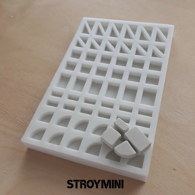 mini brick silicone mold