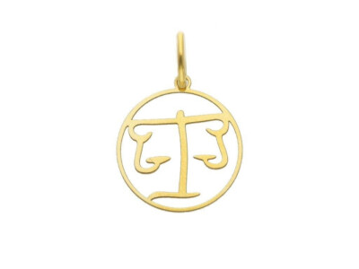 Pendentif Balance En Or Jaune 18 Carats - Poids Environ 1 Gramme - Neuf Avec étiquettes - Italie