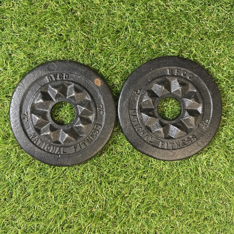 Par de platos de pesas de hierro fundido National Fitness de colección de 2,5 lb gimnasio Foto 2 de 4