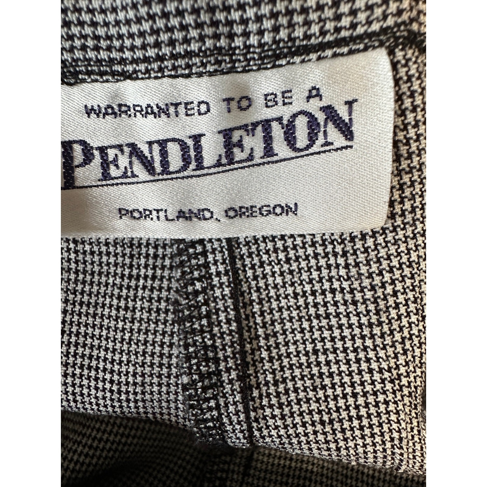 Black Gray Check Pendleton Gingham Slacks Women P… - image 11