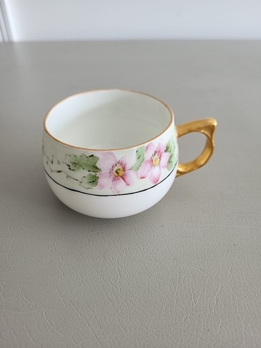 Vtg Bone China Teacup Floral Pattern Made In Germany Hand Painted By E. Loesch - Picture 1 of 10