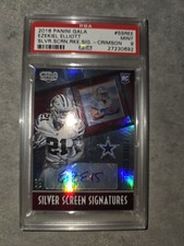 2016 Panini Gala Silver Screen Crimson Rookie Auto /5 Ezekiel Elliott Cowboys 