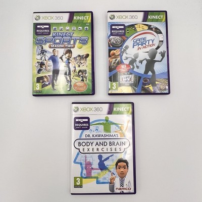 Xbox 360 Kinect Spiele Bundle x 3 Lot komplett sehr guter Zustand Family Party PAL getestet