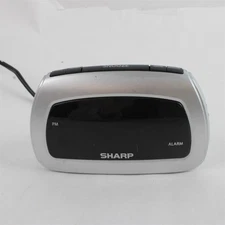 Sharp SPC085 Small Digital Alarm Clock with Battery Backup and Snooze Button