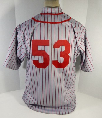 2002 Pittsburgh Piraten Crawfords Joe Beimel #53 Spiel Used Grau Trikot Tbtc 6