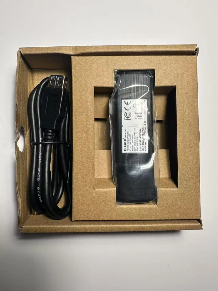 D-Link DWA-182 AC1200 Dual Band USB 3.0 Wi-Fi Adapter MU-MIMO –Open Box–Complete Foto 4 de 4