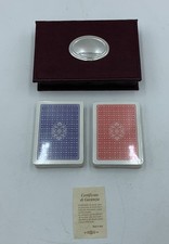 Porta Carte Da Poker In Pelle E Argento 925% Idee D’argento Vintage Usato