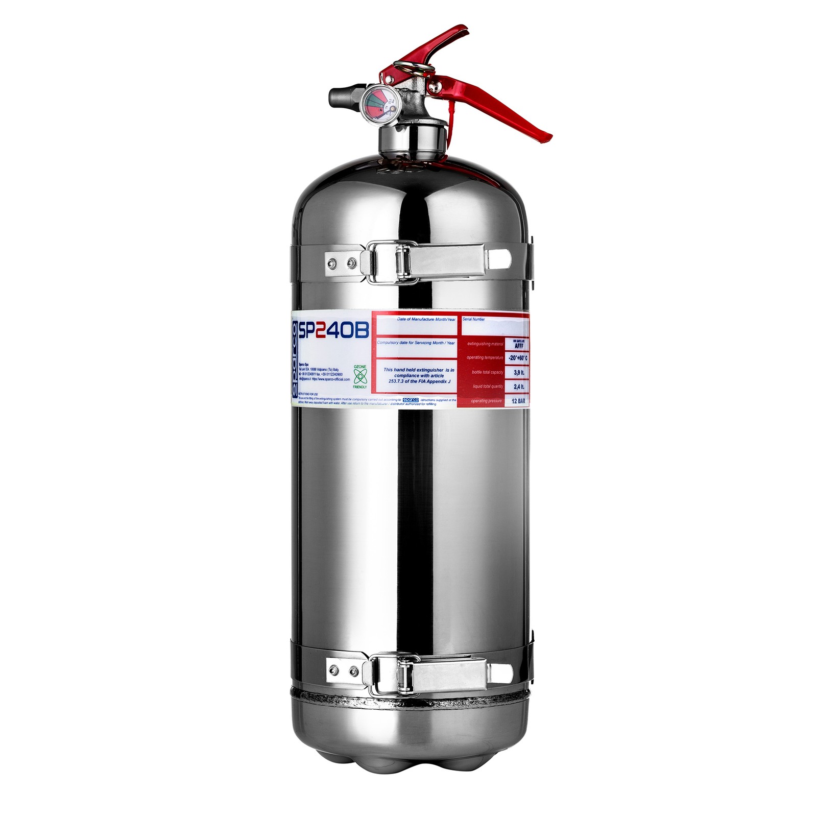 Sparco Motorsport 2.4L AFFF FIA Approved Hand Held Fire Extinguisher - Rallying