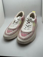 Dolce Vita Denae Size 8 Beautiful Multi Woven Platform Sneakers-Worn Once