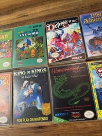 8 Lot NES Custom Game Case River  Ransom  Bible Adventure Island  + More