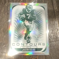 2025 Panini Phoenix Justin Fields #25 Contours Jets NFL Football Card