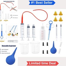 Kitten Bottle Feeding Kit Newborn Nursing Bottle Silicone Nipples Syringe Pill
