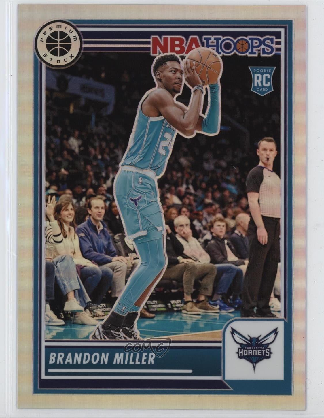 2023 Panini NBA Hoops Premium Stock Box Toppers Silver Prizm Brandon Miller 1fa4