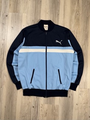 Vintage PUMA Trainingsjacke Made in France Blau Hellblau 80s/90s Top Zustand