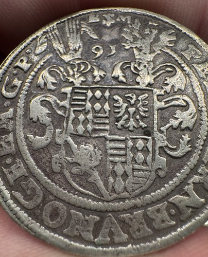 German States Mansfeld-Friedeburg 1591 Thaler Silver, Rare - Picture 5 of 6
