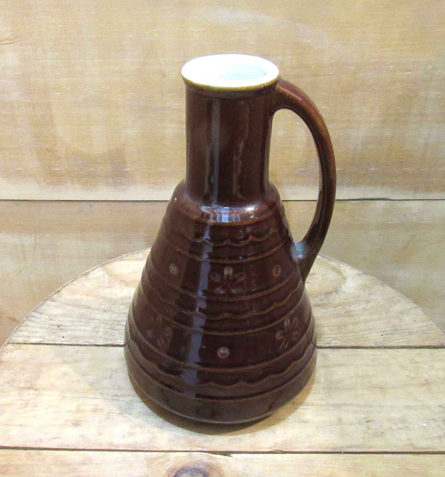 1 Marcrest Daisy Dot Jug. 6¼"W x 10"H. There Are 2 Hairline Cracks on the Top.