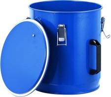 Fryer Grease Bucket,6 Gal,Carbon Steel,Rust-Proof,Lid,Lock Clips & Filter Bag