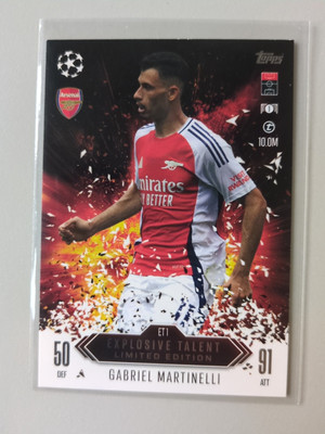 Topps Match Attax CL Extra 24/25 No. ET 1 Gabriel Martinelli Explosive Talent
