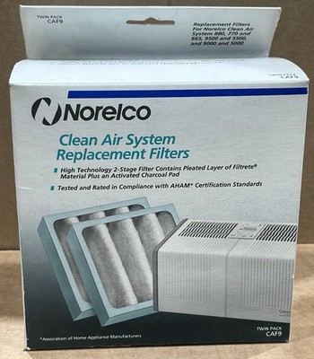 Genuine Norelco Clean Air System Replacement Filter CAF9 880 770 ( 2-Pack ) Nos