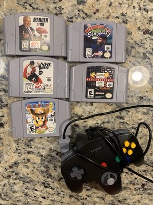 Nintendo 64 Game Lot N64 Authentic Tested Mario Party 2 Griffey Controller NHL