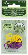 Clover 3150 Triangle Stitch Markers-Sizes 9 To 10.5 16/Pkg