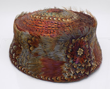 Vintage Feather Hat Pheasant Feather Millinery 1960s Pillbox