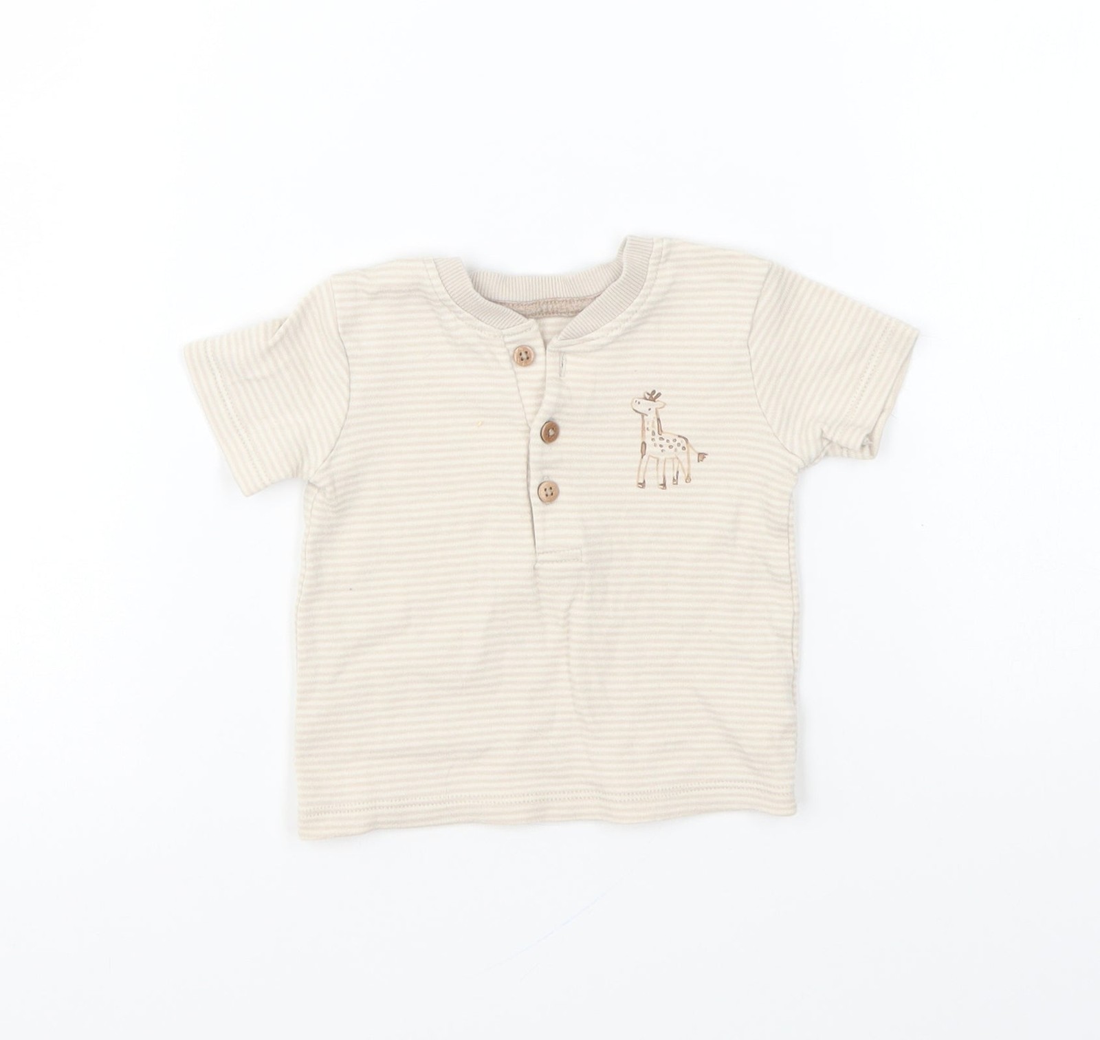 Baby UK Size 3-6 Months George Beige Basic T-Shirt