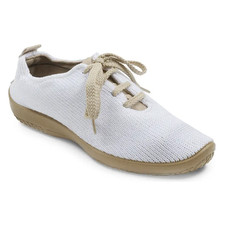 Arcopedico Women's LS Knit Shoe White/Beige - 1151-E3, White/Beige