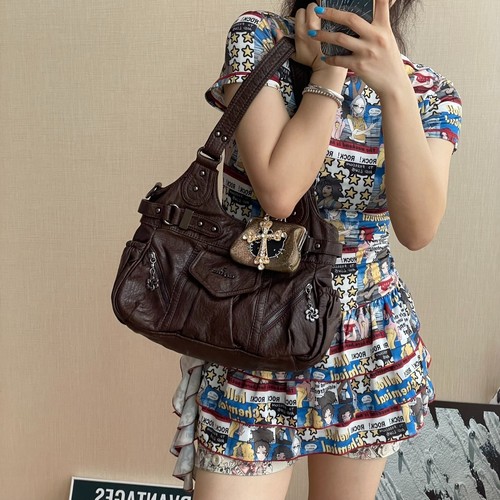 Angel Kiss Handbags Soft Leather Shoulder Hobo Large Capacity Travel Tote Bag AU - Picture 19 of 26
