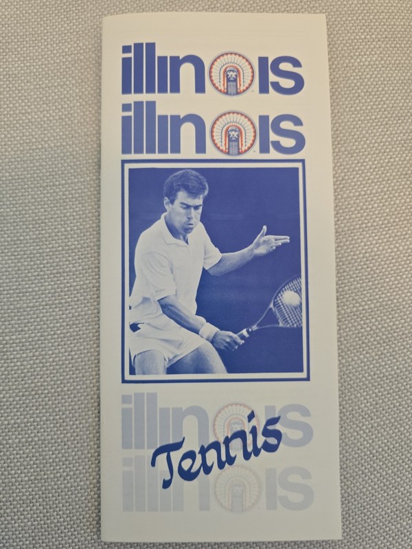 1986-87 Illinois Fighting Illini Men's Tennis Media Guide Andrew Lobb Bill Howie