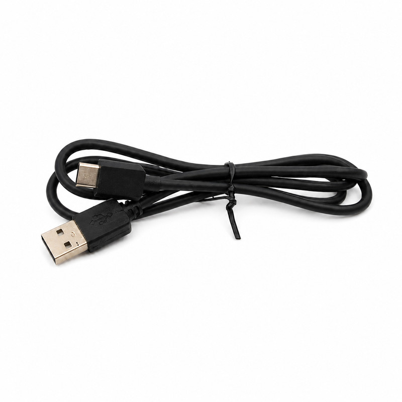 Unbranded 2ft USB-A to USB-C Charging Data Cable Black
