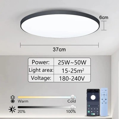 Smart Led Ceiling Lamp 36W 50W 220V Dimmable Modern Led Ceiling Lights With APP