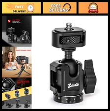 Heavy Duty 360° Panoramic Ball Head Mount - Metal Tripod Head for DSLR, Gimbal,