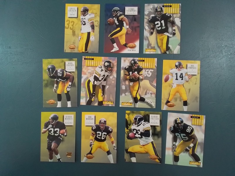 1994 Skybox Pittsburgh Steelers-11 Card Lot-Woodson, Foster, Lloyd, Morris- HOF