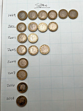 50 Collectible One 1-Euro Coins-Mostly 1999, 2002-Unchecked-Spain,Ireland,German