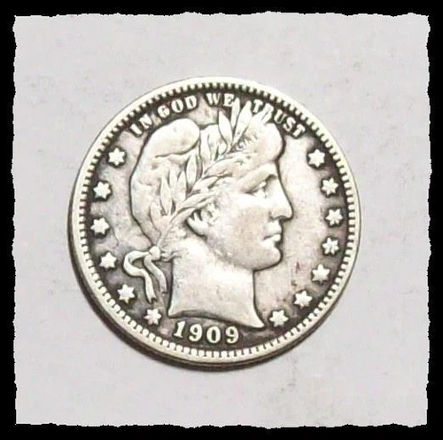 1909-D BARBER QUARTER  Nice XF+  #2C89