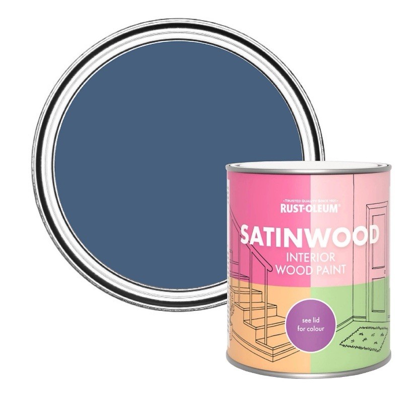 Rust-Oleum Satinwood Interior Wood Paint -Ecommerce Ink Blue -750ml