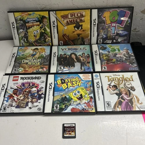 New ListingNintendo DS Lot Of 10 Games 101 In 1, Lego Rockband , Tangled & More